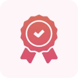 Red star medal graphic on white