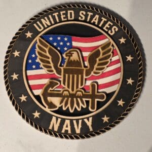 US Navy seal with anchor and eagle